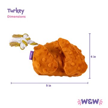 Woof & Whiskers Thanksgiving Turkey Toss & Tug Dog Toy