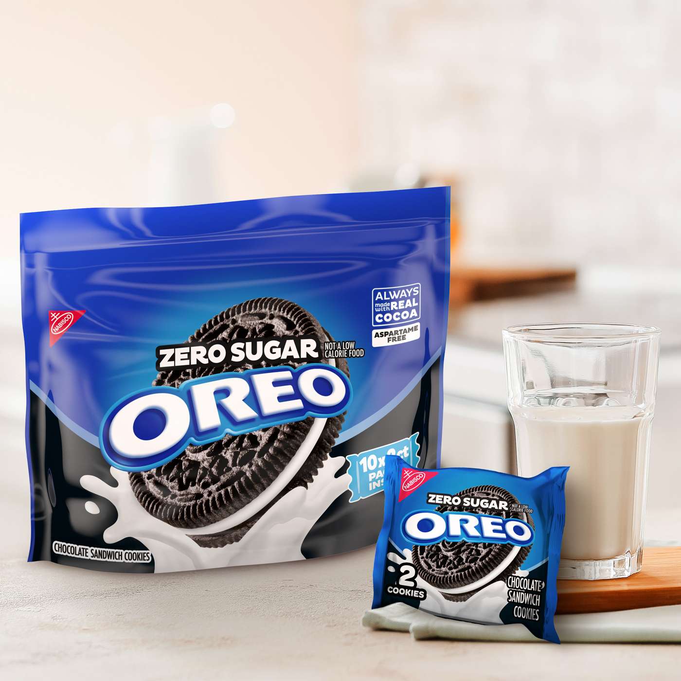 OREO Zero Sugar Chocolate Sandwich Cookies; image 9 of 10
