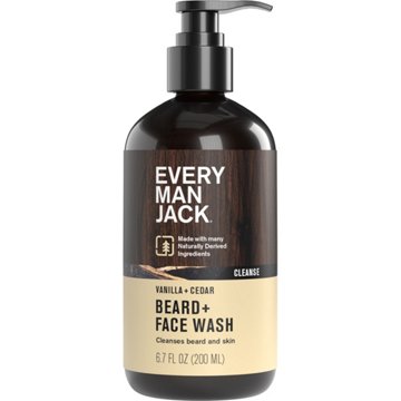 Every Man Jack Beard & Face Wash - Vanilla & Cedar, 6.7 oz