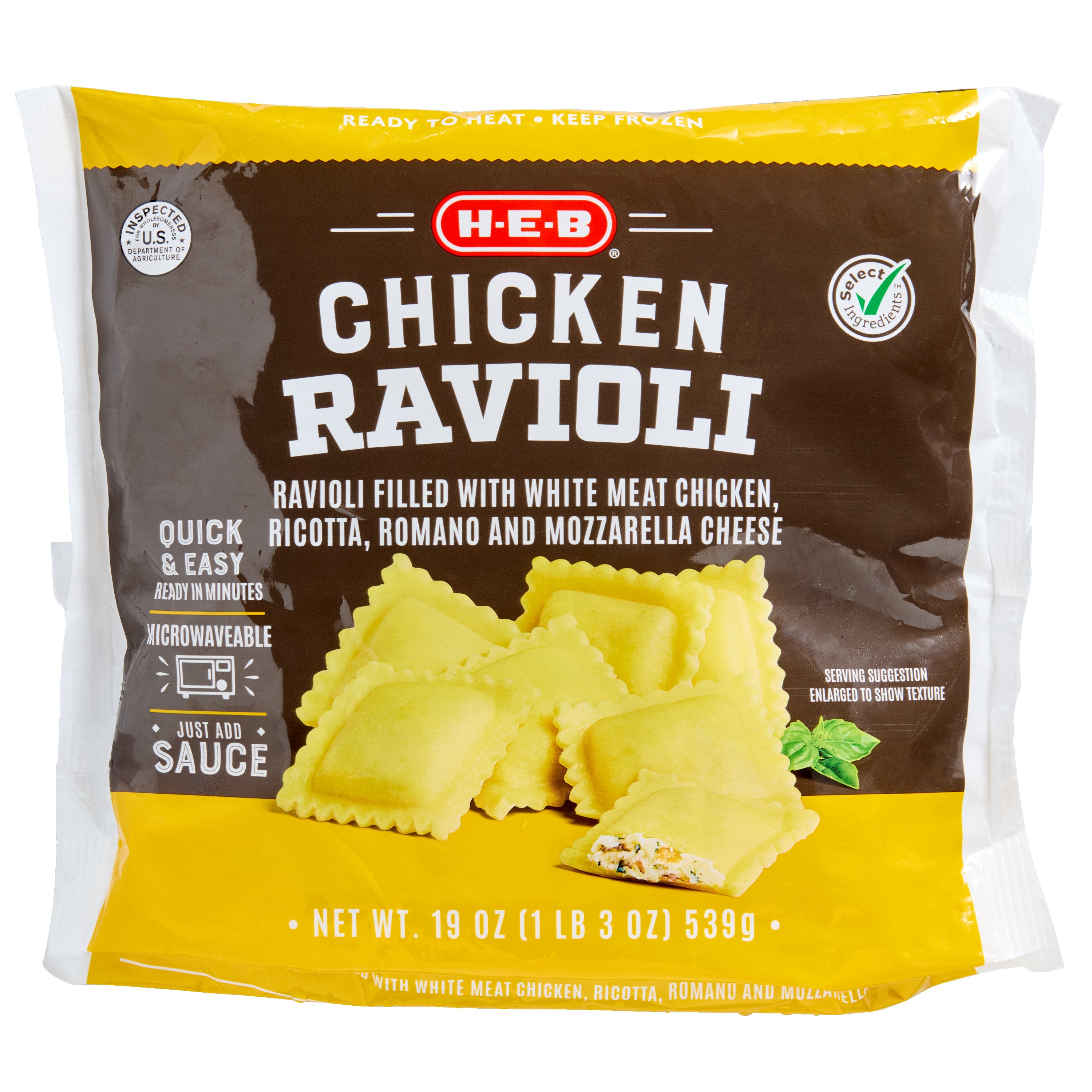 H-E-B Frozen Chicken Ravioli - Shop Entrees & sides at H-E-B