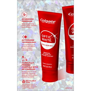 Colgate Optic White Pro Series Enamel Renewal Toothpaste - Soothing Mint, 2 pk