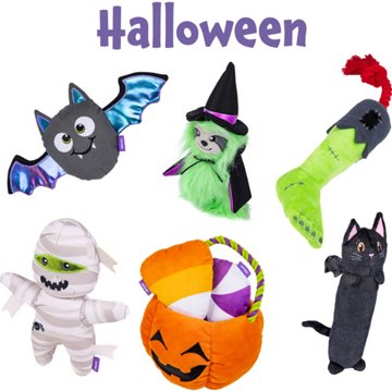 Woof & Whiskers Zombie Leg Halloween Toss & Tug Dog Toy