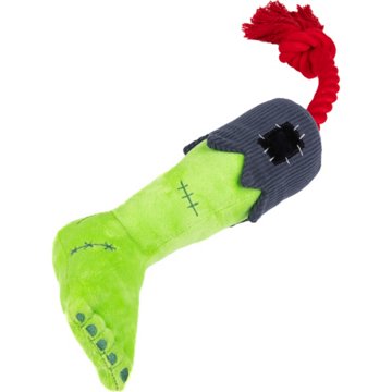 Woof & Whiskers Zombie Leg On Rope Dog Toy
