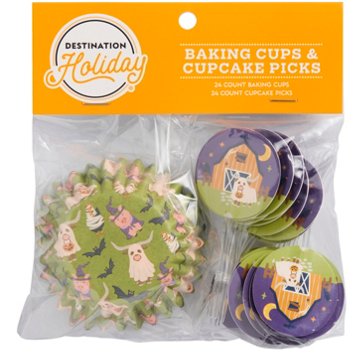 Destination Holiday Halloween Barn Cupcake Cups, 48 ct