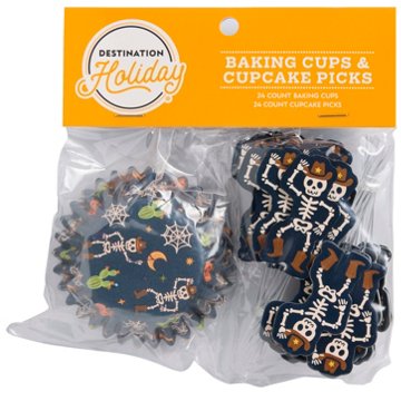 Destination Holiday Cowboy Skeleton Cupcake Cups, 48 ct