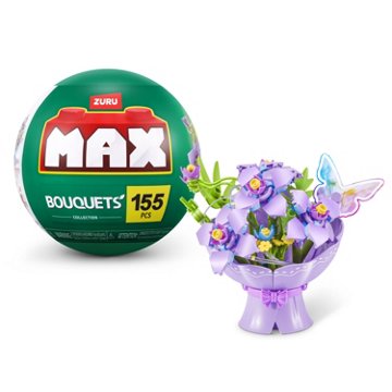 Zuru MAX LED Purple Bouquet Building Toy, 155 pc