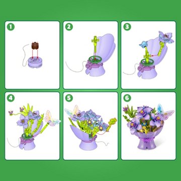 Zuru MAX LED Purple Bouquet Building Toy, 155 pc