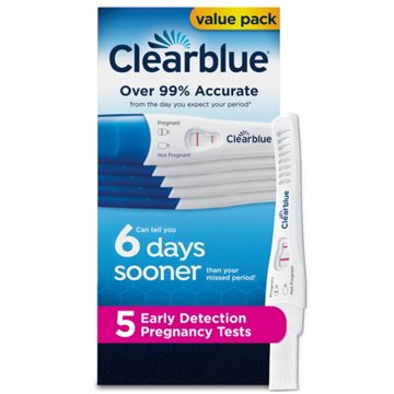 Clearblue Early Detection Pregnancy Tests, 5 ct