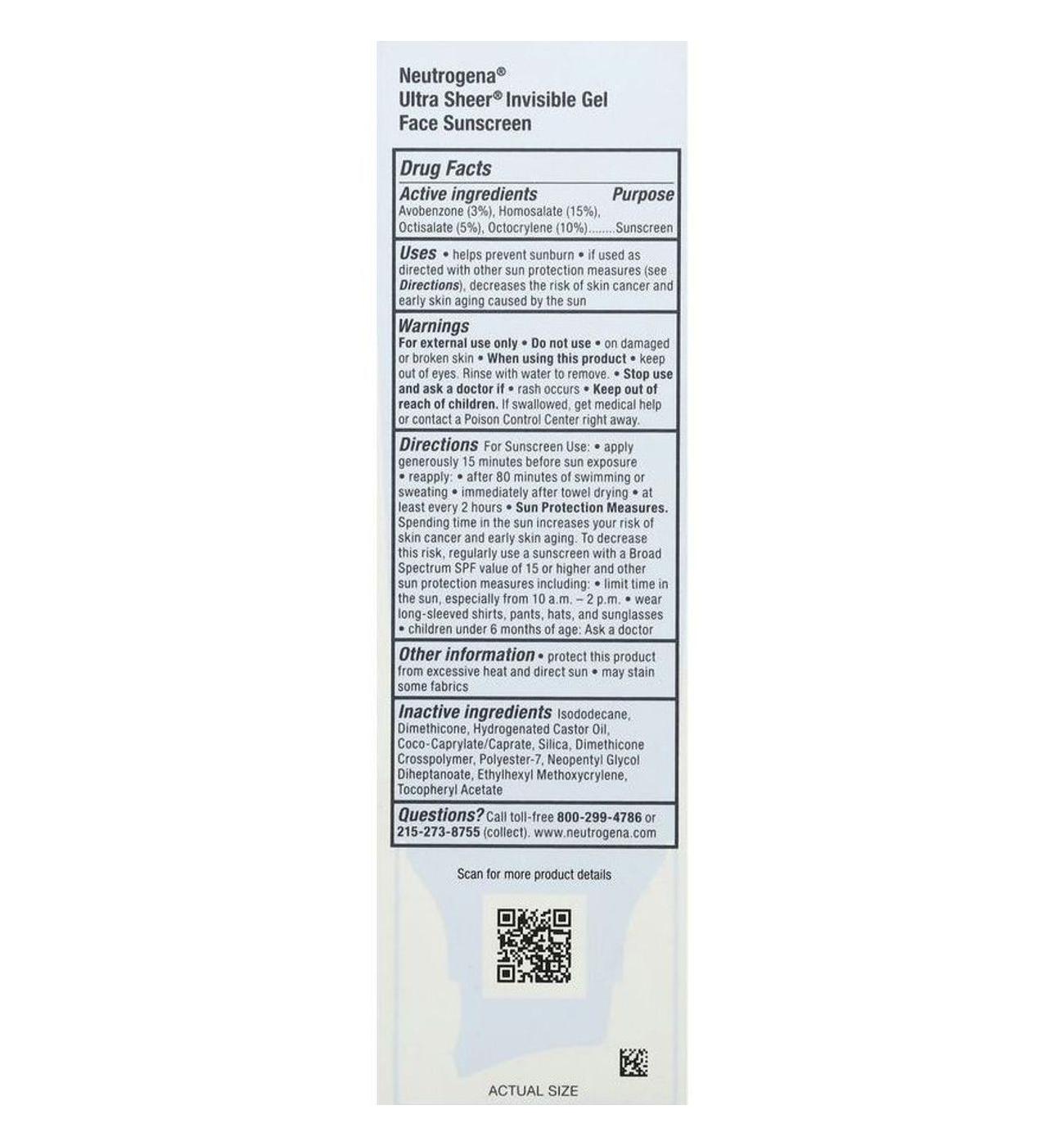 Neutrogena Ultra Sheer Invisible Gel Sunscreen - SPF 40; image 4 of 4