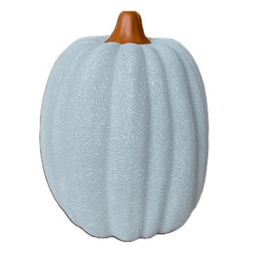 Blue Orange Pottery Clay Pumpkin - White, Medium