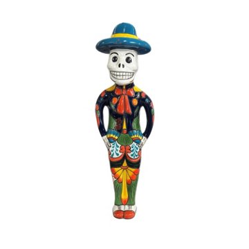 Blue Orange Pottery Talavera Tall Catrin