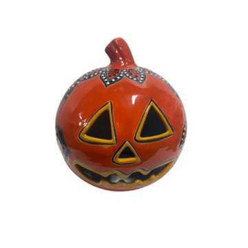 Blue Orange Pottery Talavera Traditional Pumpkin, Medium