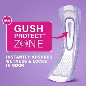 Poise Ultra Thin Incontinence Pads, 7 Drop Ultra Absorbency, Long Length