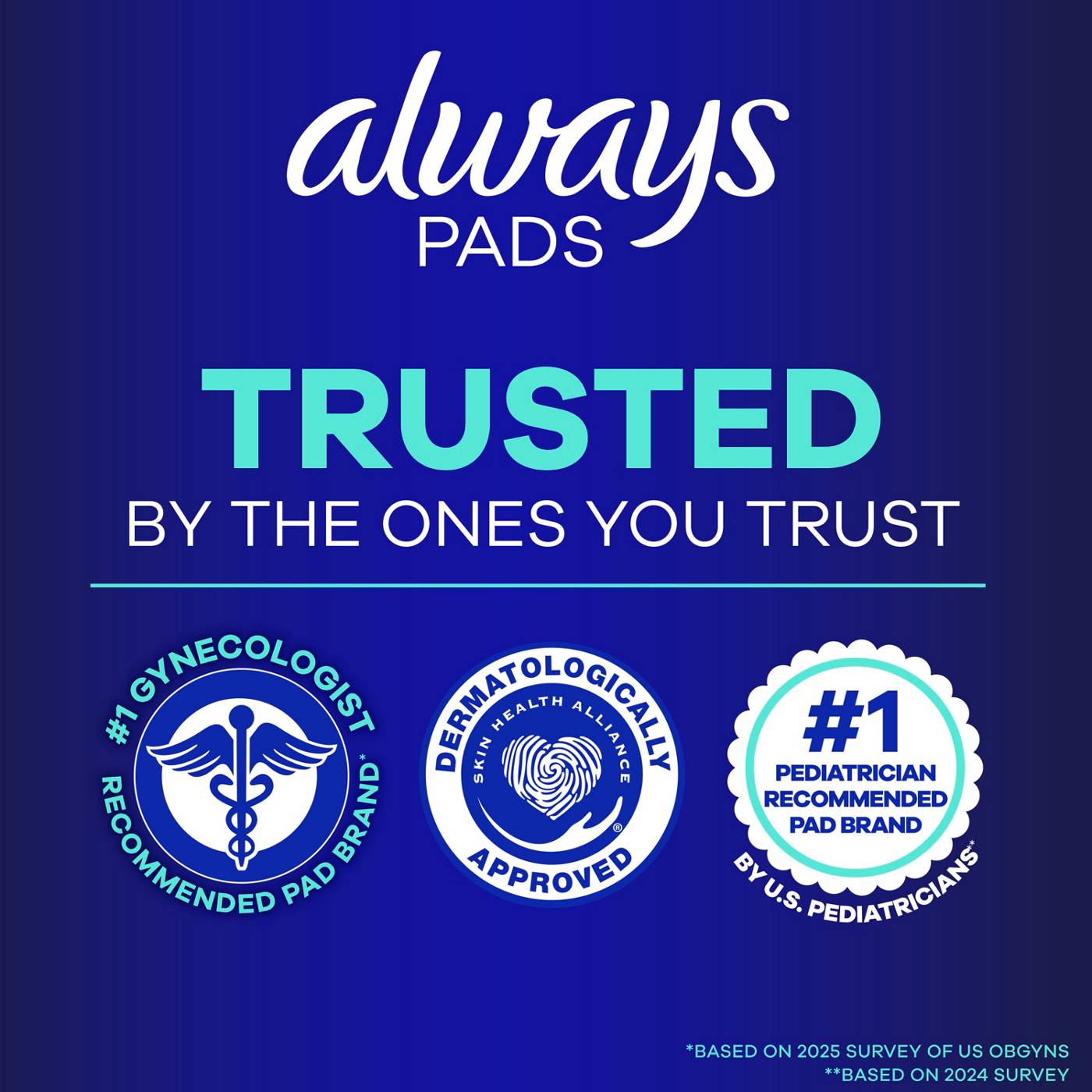 Always Maxi Overnight Pads with Wings for Women, Size 6, Ultimate Heavy Overnight Absorbency, Unscented, 10 Count; image 6 of 8