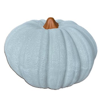Blue Orange Pottery Clay Pumpkin - White, Large