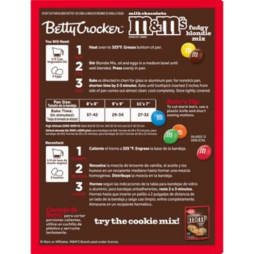 Betty Crocker Milk Chocolate M&M's Fudgy Blondie Mix