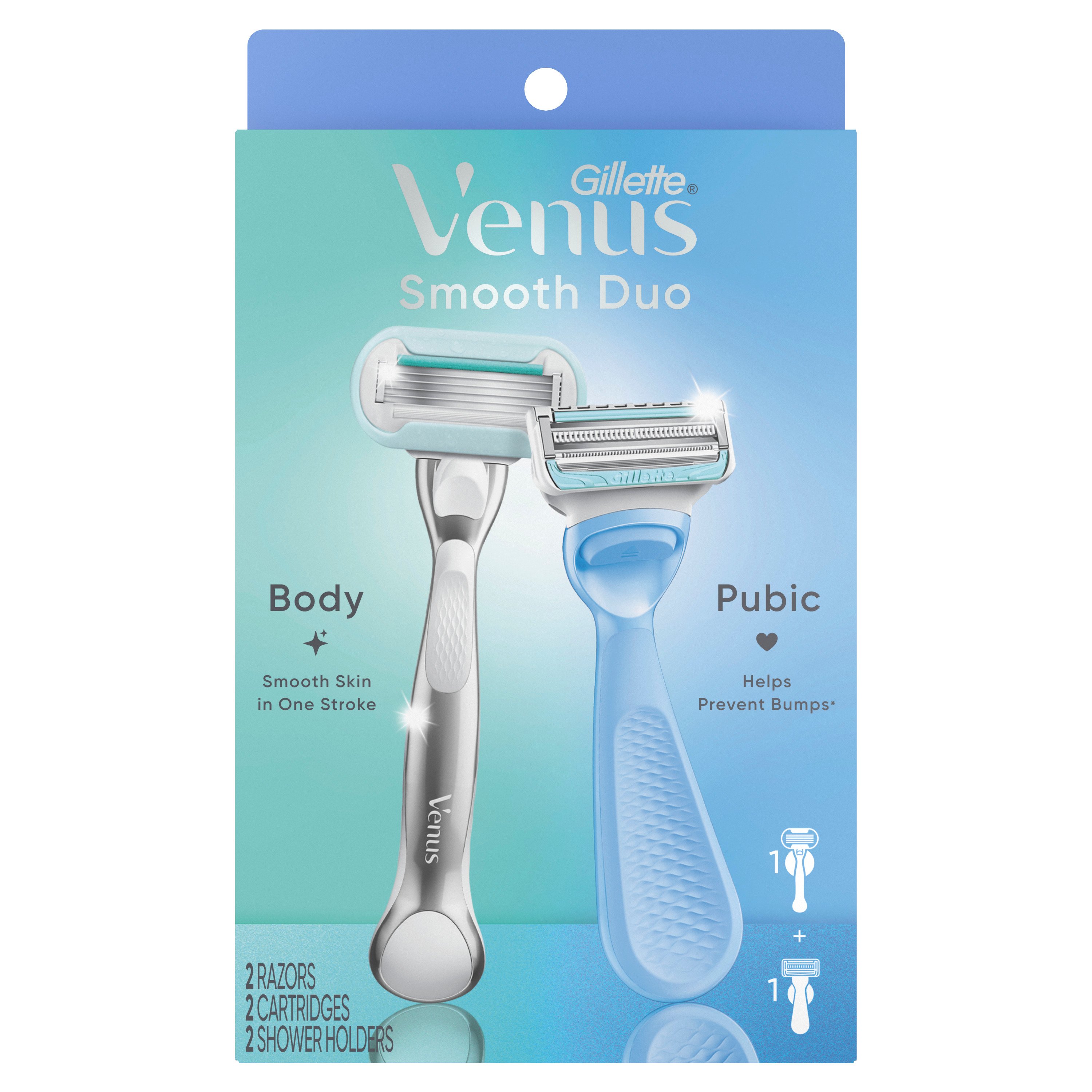 Gillette Venus Women's Body & Bikini Smooth Duo Razor Set - Shop Razors ...