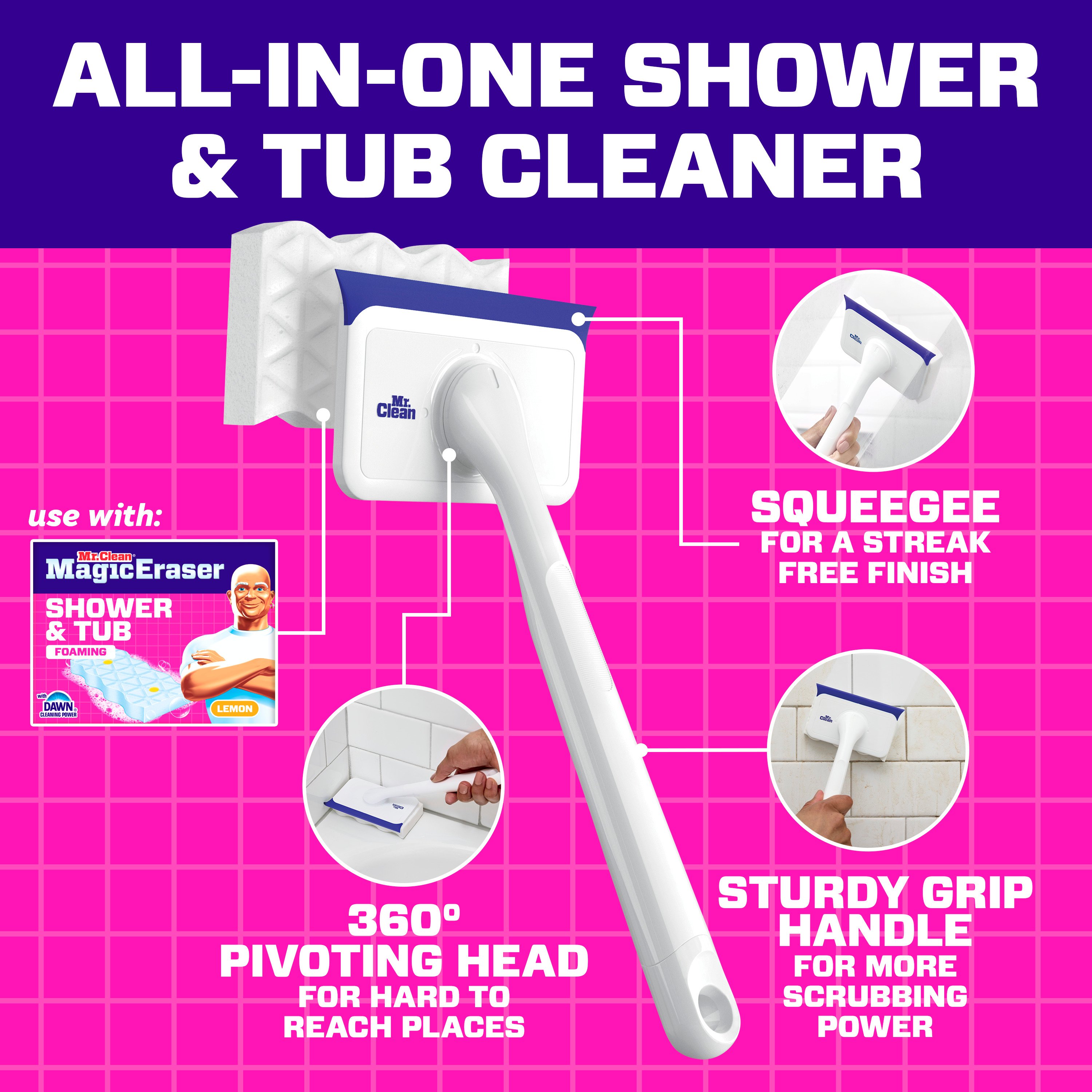 Mr. Clean Magic Eraser Shower & Tub Scrubber - Thumbnail 3