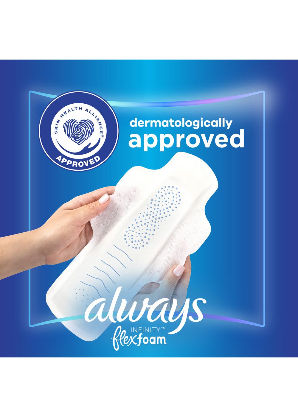 Always Infinity FlexFoam Extra Heavy Overnight Pad; image 3 of 6