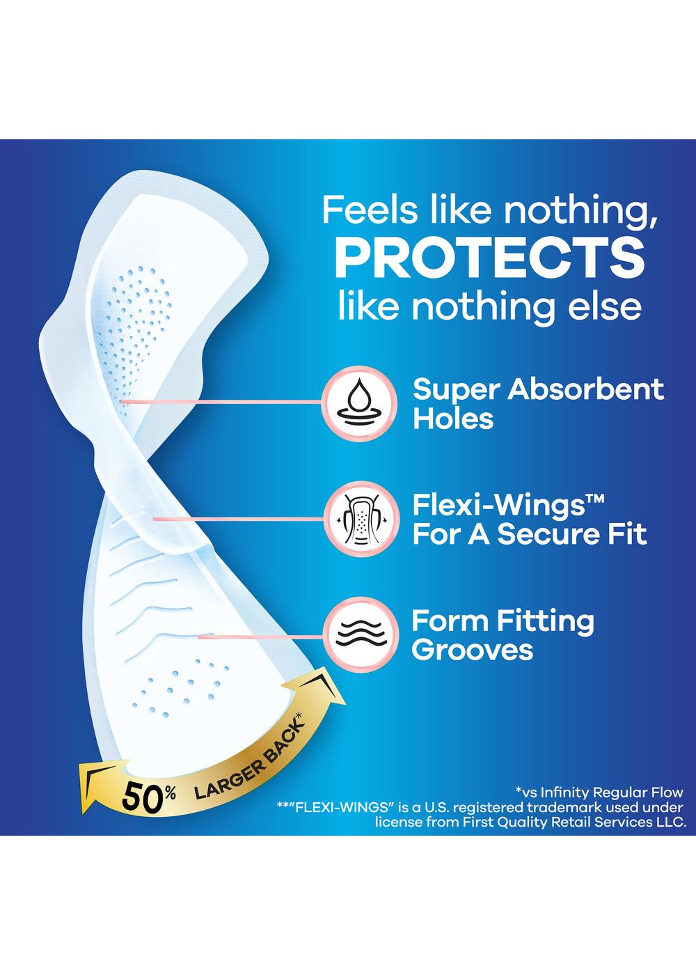 Always Infinity FlexFoam Extra Heavy Overnight Pad; image 6 of 6