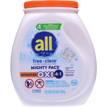 all Free Clear Advanced Oxi Mighty Laundry Detergent Pacs