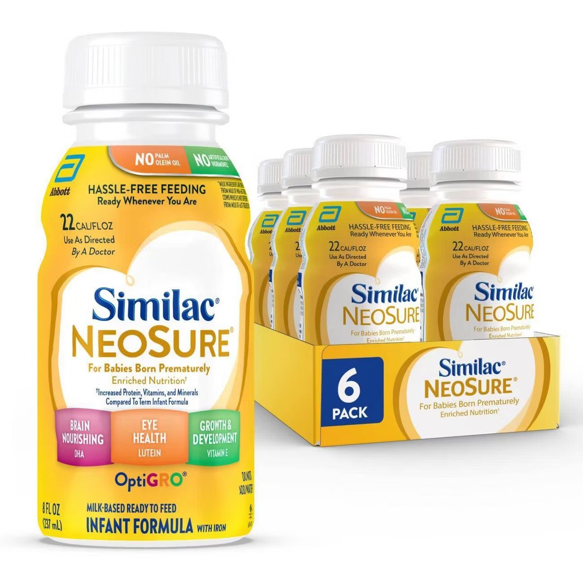 Similac NeoSure Ready to Feed Infant Formula, 8 oz Bottles - Shop ...