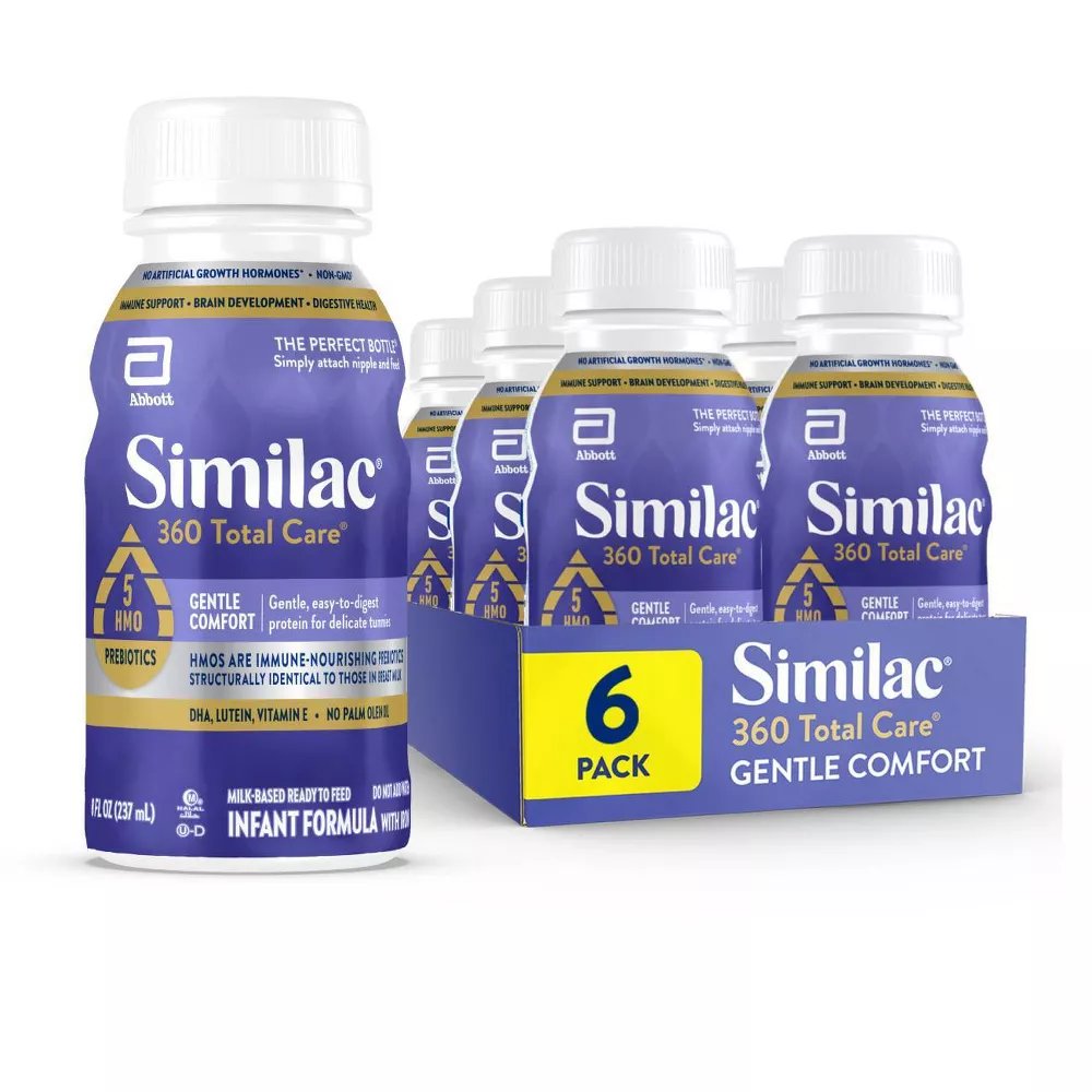 Similac 360 Total Care Gentle Comfort Ready To Feed Infant Formula, 8 ...