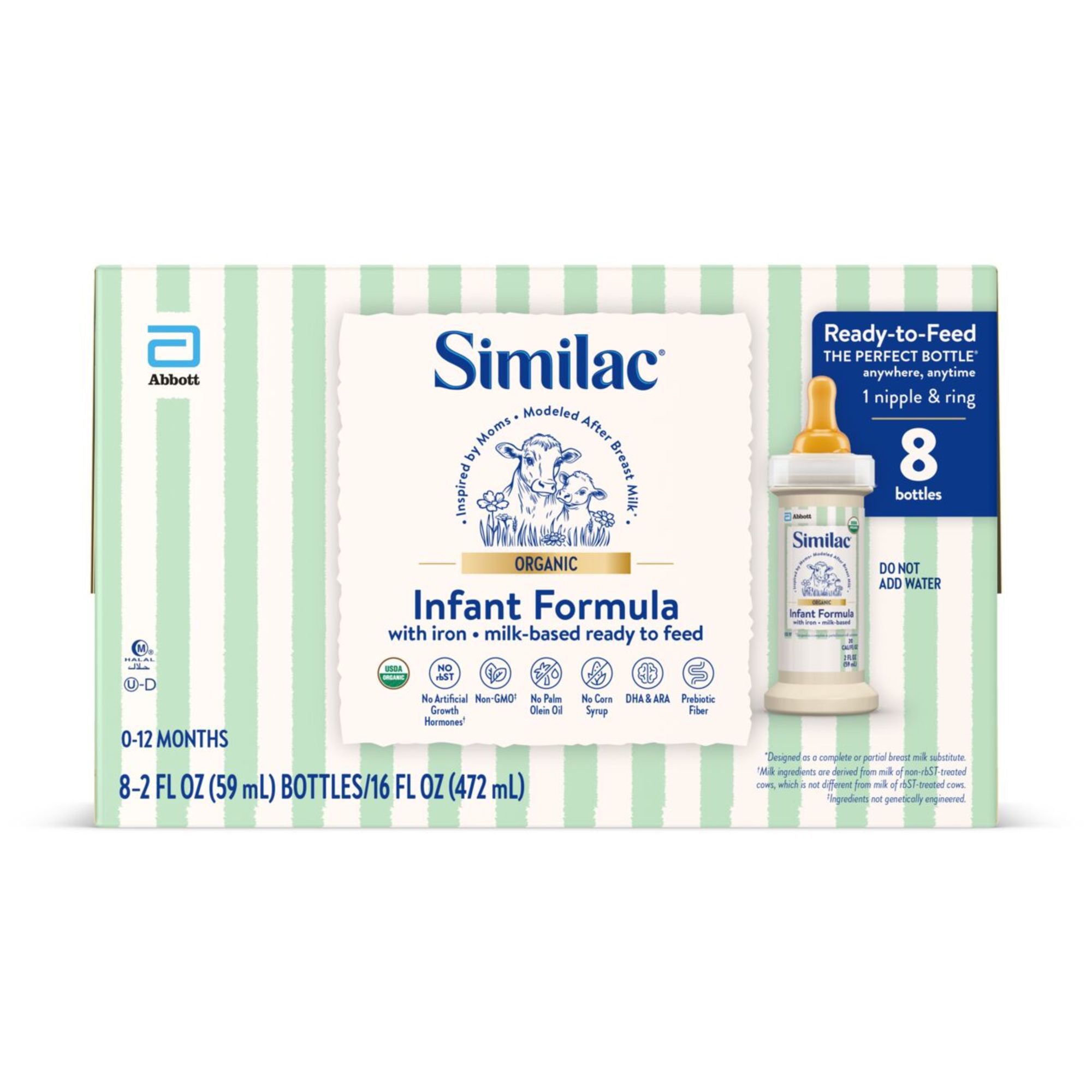 Similac Organic Ready to Feed Infant Formula, 2 oz Bottles - Shop ...