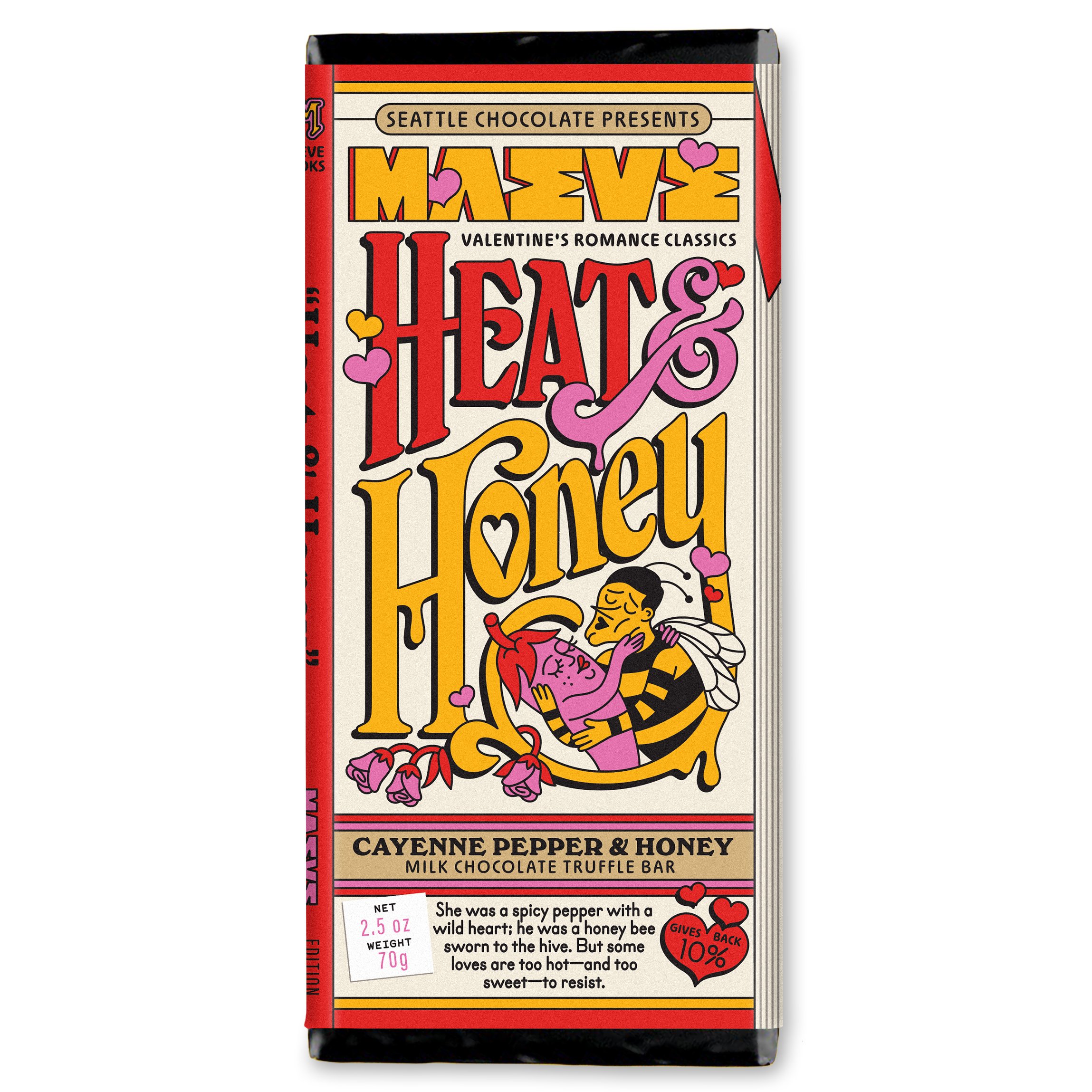 Maeve Heat & Honey Cayenne Pepper & Honey Truffle Bar, 2.5 oz