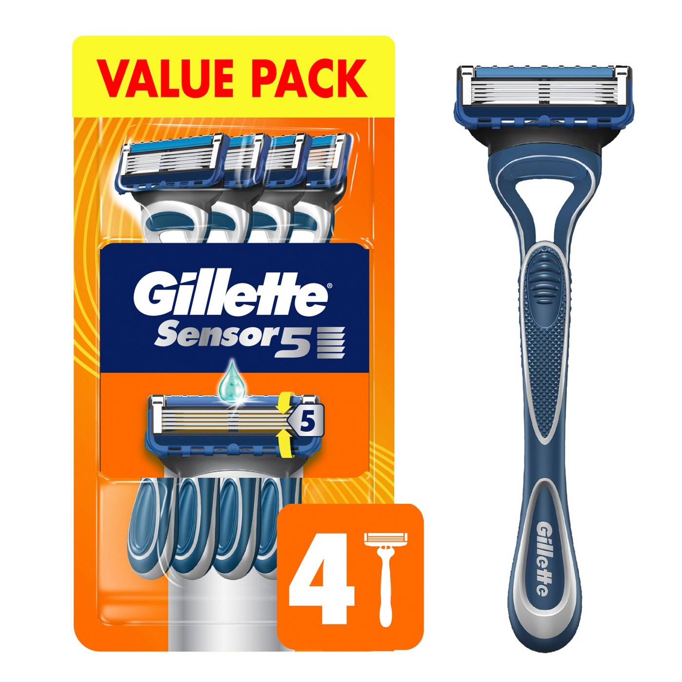 Gillette Sensor5 Men's Disposable Razors; image 1 of 8