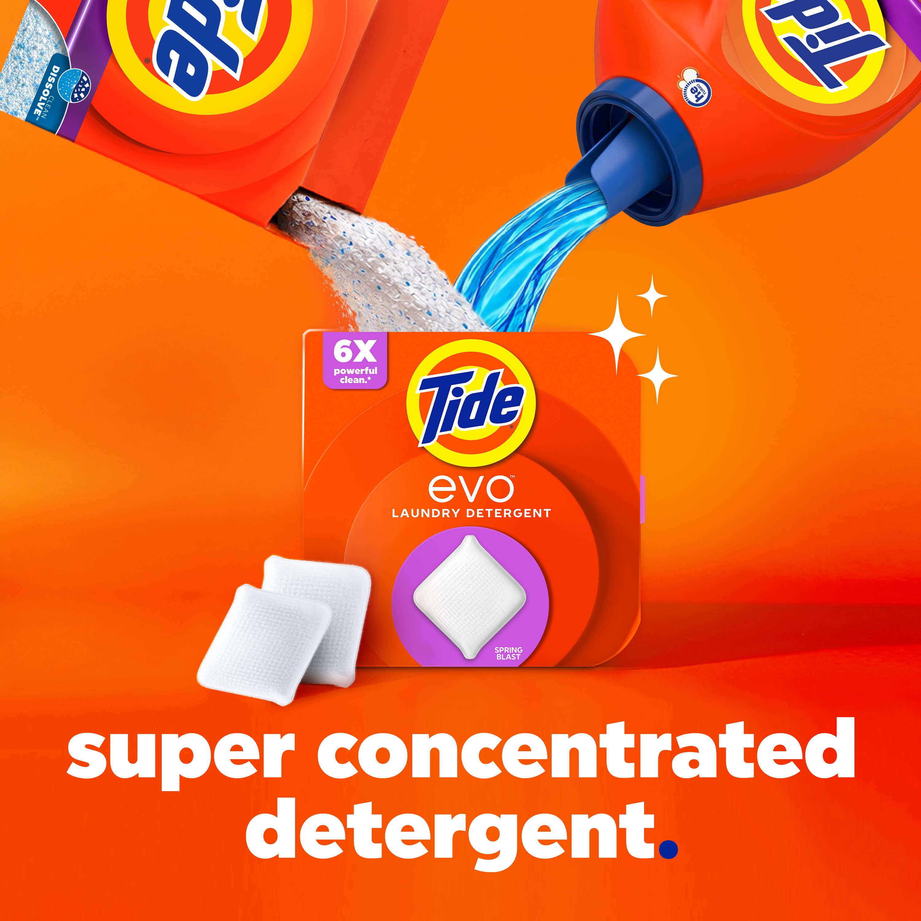 Tide Evo Laundry Detergent Tiles - Spring Blast - Shop Detergent