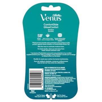 Venus ComfortGlide Sensitive Disposable Razors for Women, 2 ct