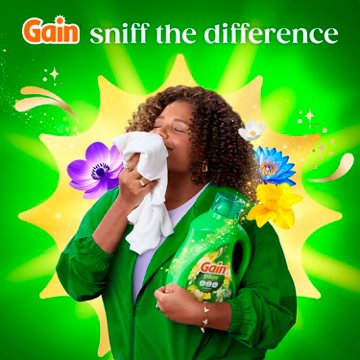 Gain Plus Liquid Laundry Detergent with Oxi, 45 Loads - Original Scent