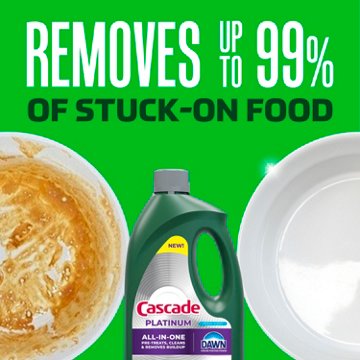 Cascade Platinum Dishwashing Liquid Gel - Fresh