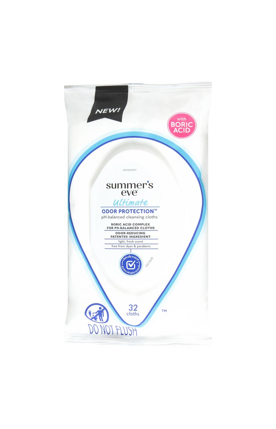 Summer's Eve Cleansing Cloths Ultimate Odor Protection with Boric Acid; image 1 of 2