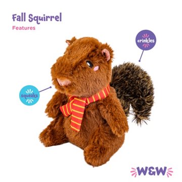 Woof & Whiskers Fall Squirrel Dog Toy