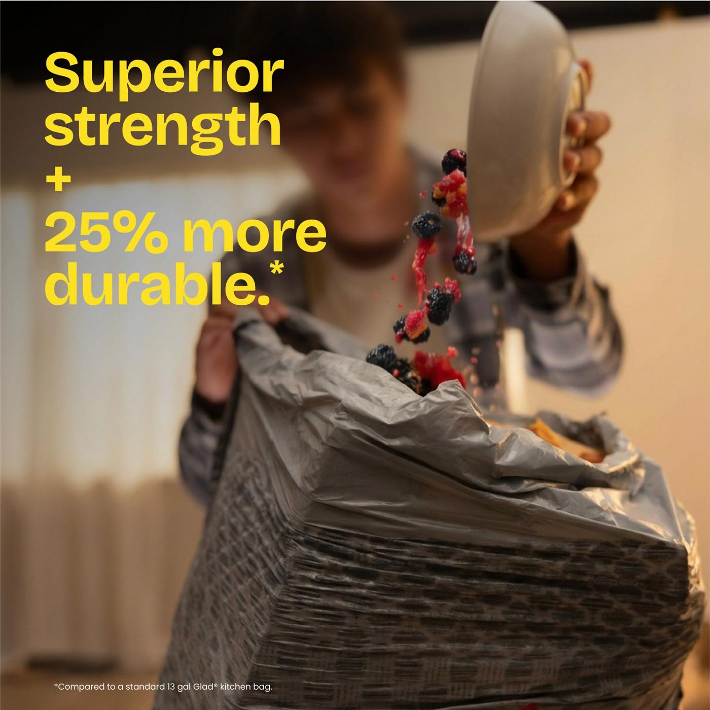 Glad ForceFlex Leak Guard Drawstring Trash Bag, 13 Gallon - Fresh Air; image 3 of 3