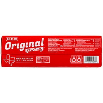 H-E-B Original Cola Soda 24 pk Cans, 12 oz