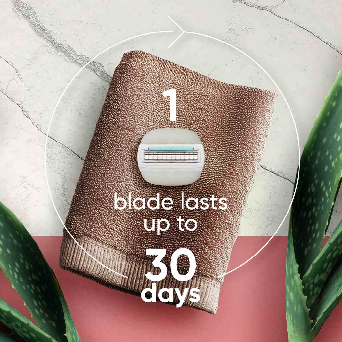 Gillette Venus SensitiveGlide 5 Blade Razor - Aloe Bloom; image 3 of 3