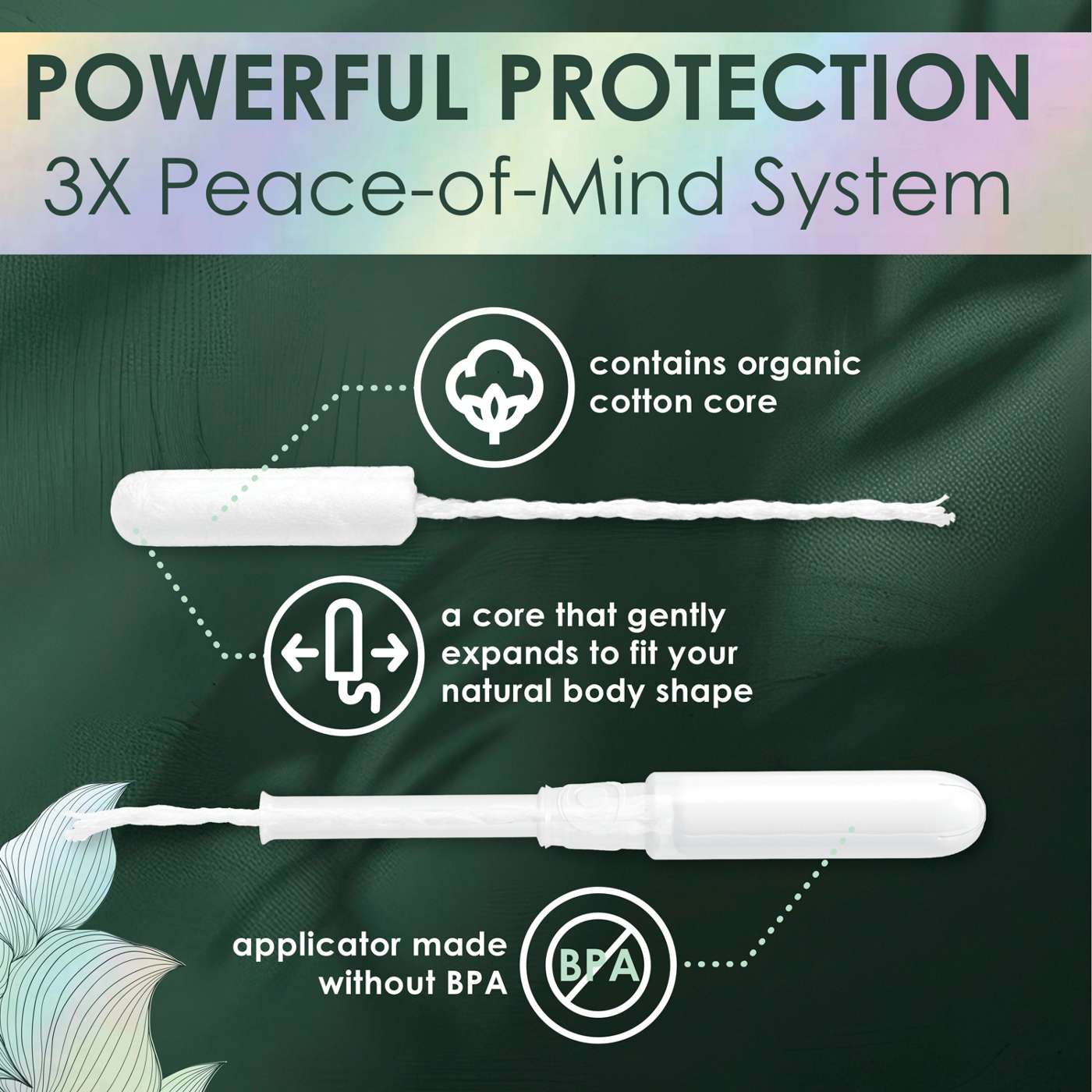 L. Tampons, Made with Organic Cotton, Super/Super Plus Absorbency, Multipack, Made Without Synthetic Pesticides, Rayon or Fragrances, 36 CT; image 3 of 10