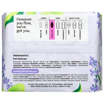 The Honey Pot Calming Herbal Infusion Pads with Wings - Regular