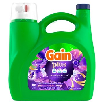 Gain Plus Liquid Laundry Detergent, 101 Loads - Moonlight Breeze Scent