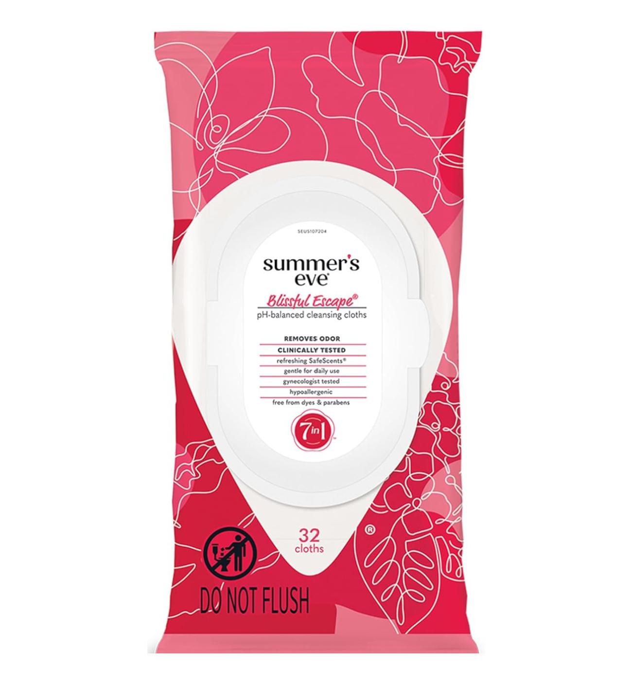 Summer's Eve Cleansing Cloths - Blissful Escape; image 1 of 2