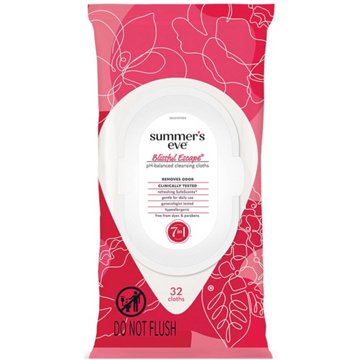 Summer's Eve Cleansing Cloths - Blissful Escape, 32 ct