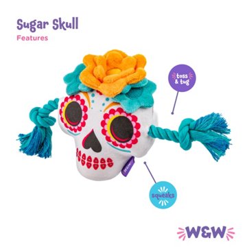Woof & Whiskers Sugar Skull Dog Toy
