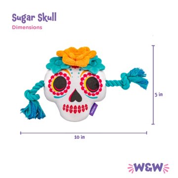 Woof & Whiskers Sugar Skull Toss & Tug Dog Toy