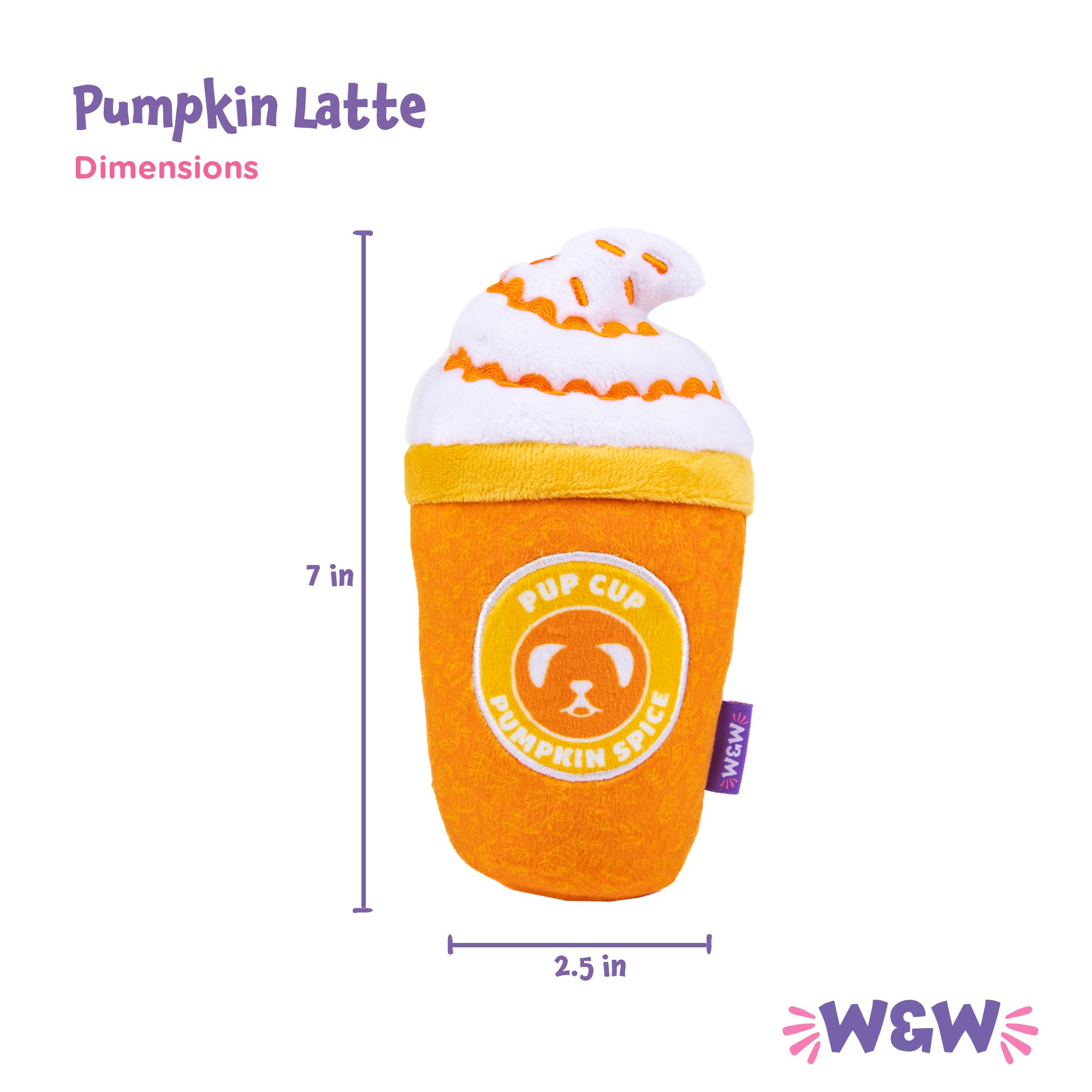 Woof & Whiskers Pumpkin Latte Dog Toy - Shop Plush toys at H-E-B