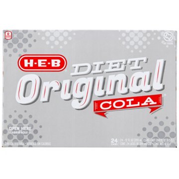 H-E-B Diet Original Cola 24 pk Cans, 12 oz