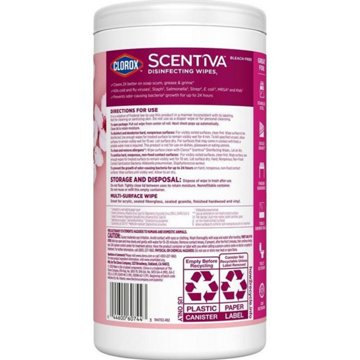 Clorox  Scentiva Disinfecting Wipes - Cherry Blossom & Peach, 75 ct