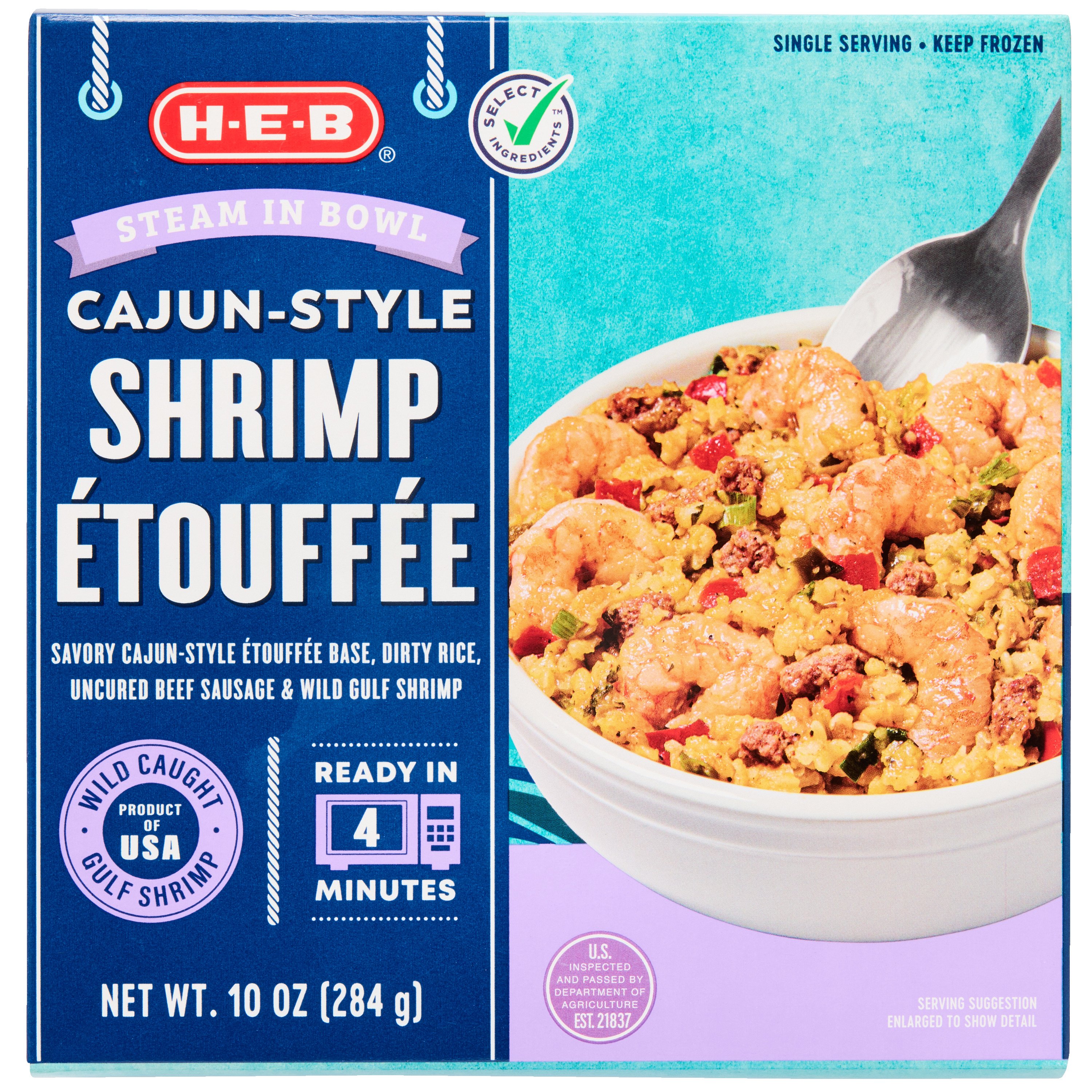 H-E-B Frozen Steam in Bowl - Cajun-Style Shrimp Etouffee - Shop Shrimp ...